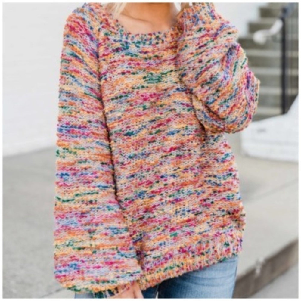 NWT Popcorn Balloon Sleeve Oversized Sweater Small